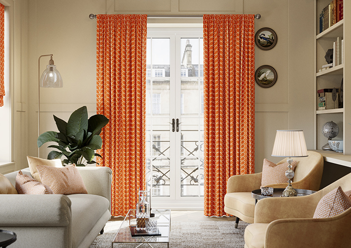 Orla Kiely Linear Stem, Persimmon - Made to Measure Curtains - Image 3
